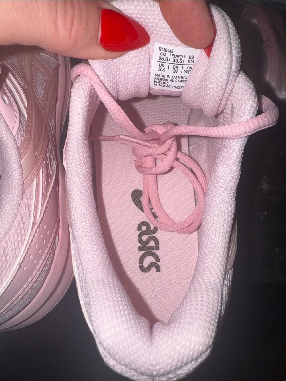 Asics gel pink salt lace tennis shoes women’s size 8 - Picture 2 of 7